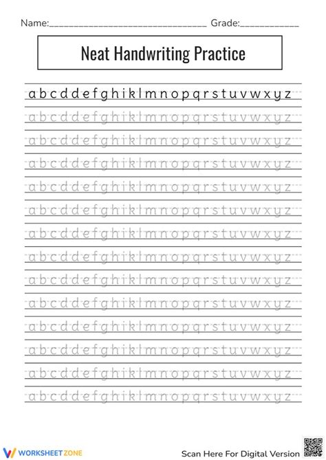 Neat Handwriting Practice Worksheet Learn to Write Perfectly
