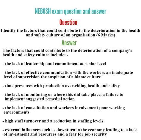 Nebosh Diploma Notes In Question Answer Format
