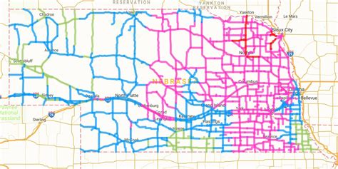 CURRENT ROAD CONDITIONS click on state for road information or use table found below map National Road Information . Road Report Numbers and DOR Sites . NEBRASKA. In-State: 511. Out of State: 800-906-9069. Nebraska Department of Roads. IOWA. In-State: 511. Out of State: 800-288-1047. Iowa Department of Roads. SOUTH DAKOTA.