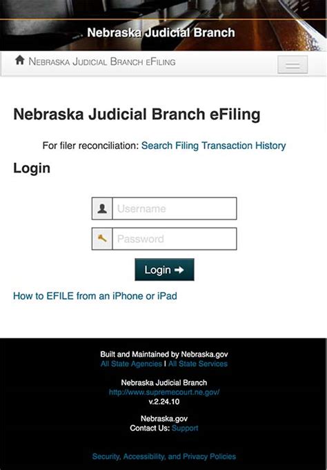 Nebraska judicial branch efiling.  Trial Court eFiling Go eFiling is the method of electron...