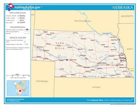 Read Online Nebraska State Map State Mapsusa By Unk