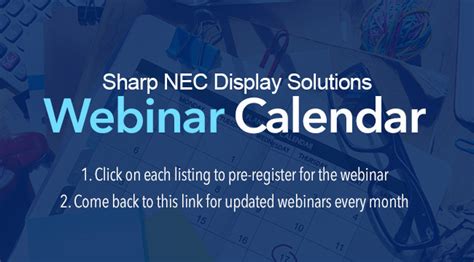 Nec Webinars Keep On Learning Nec Display