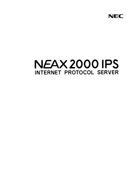 Nec neax 2000 ips user guide. - Lg 26lc4d 26lc45 26lc46 lcd tv service manual.