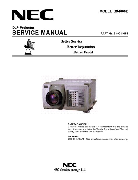 Nec sx4000d dlp projector service manual download. - Mercedes benz a163 m class technical manual.