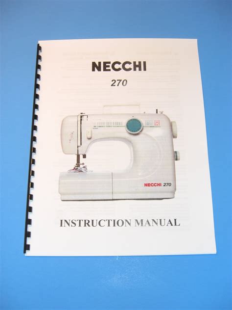 Necchi Sewing Machine Instruction Manual