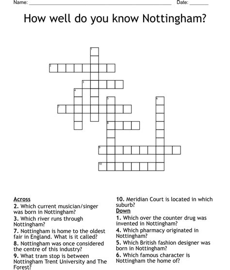 The crossword clue "Nonsense," in Nottingham with 4 letters was last seen on the January 01, 2008. We found 20 possible solutions for this clue. Below are all possible answers to this clue ordered by its rank. ... Neck, in Nottingham 2% 6 MATERS: Mothers, in Nottingham 2% 5 NANAS: Nursemaids in Nottingham 2% 6 .... 