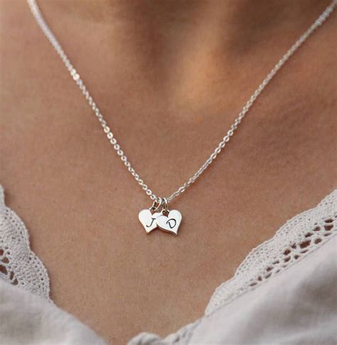 Necklaces for girlfriend. 925 Sterling Silver Personalized Double Name Necklace With Heart, Layered Necklace, Couple's Necklace, Valentines Day Gift For Women. (14.7k) $16.62. $33.24 (50% off) … 