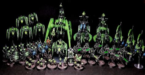 Necron army. The list: Batallion detachement Dynasty; Nihilakh. Strategem: 1 extra artefact. 2 crypto thralls. HQ: Cryptotek with canoptek cloak and veil of darkness artefact. Overlord (indomitus) as warlord with immortal pride trait. Skorpekh Lord with lightning field artefact. Troops: 2x 10 necron warriors with gaus flayers. 