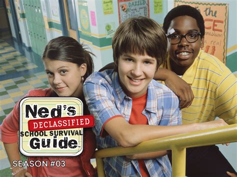 Neds survival guide. Season 3 of Ned’s Declassified School Survival Guide (2004) concludes the saga of Ned, Moze, and Cookie navigating through the difficulties of middle school while having fun and making memories. 