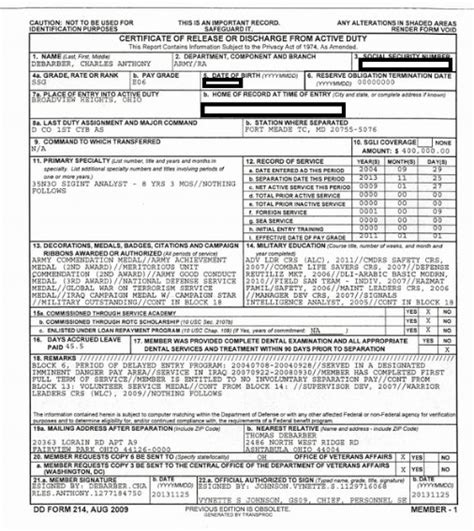 Need Copy Of Dd214 Form Universal Network