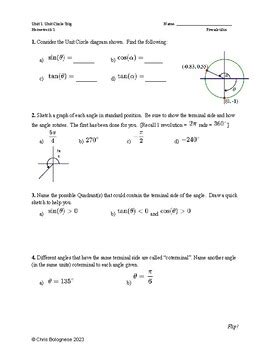 Need a unit circle activity for your Trigonometry or PreCalculus class