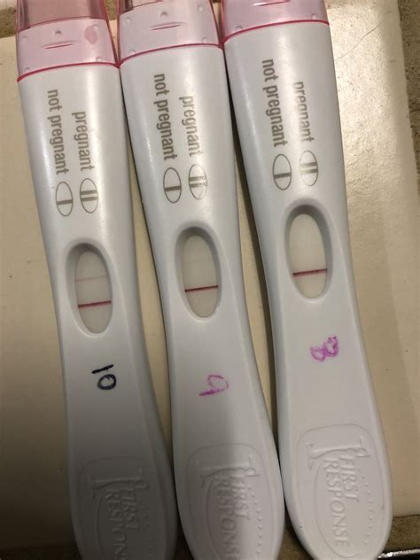 According to Med-Health.net, one visible line on a pregnancy test means the test is negative and that the woman is not pregnant. Two visible lines mean the test is positive and the...