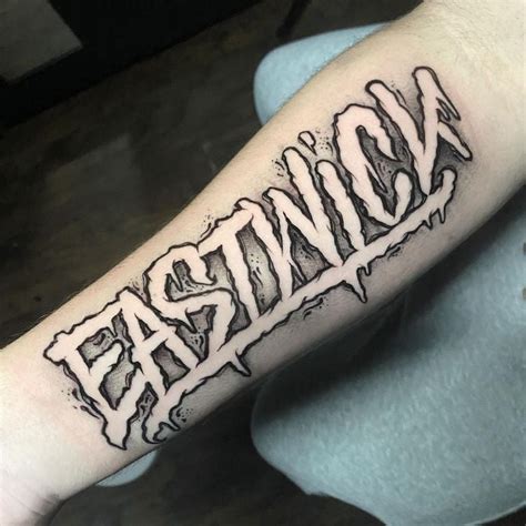What Is a Lettering Tattoo? A lettering tattoo means exactly what it sounds like. It is a tattoo design that uses uppercase or lowercase letters and numbers. Lettering tattoos are a hugely popular choice when it comes to tattoo designs. ... Other font effects (outline, shadow, solid, shading) Font color; Kerning (the spacing between each letter ...