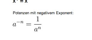 Negativer Exponent im Nenner. Suche nach den ... - Mathelounge