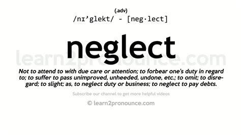 Neglectful Definition & Meaning - Merriam-Webster