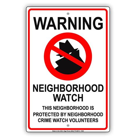 Neighborhood alerts. The Neighborhood Watch program will help deter crime in the neighborhood you live in. The "job" of a citizen in a Neighborhood Watch area is to be suspicious, alert and to report any suspicious activity to the police. It is the responsibility of the police to apprehend the criminals. Get as many neighbors involved as possible. 
