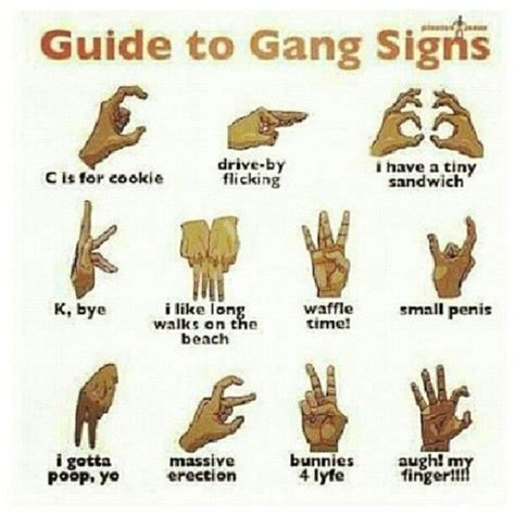 Neighborhood crip hand signs. Specific Crip Gang Signs: 1) The “C” Hand Sign: The hallmark symbol of all Crip sets is forming your thumb and index finger together while extending them to create a “C” shape. This iconic gesture represents both “Crip” itself and demonstrates allegiance to the overall organization. 2) Neighborhood Specific Signs: 
