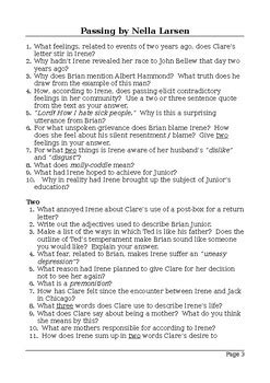 Nella larsen passing discussion questions and answers