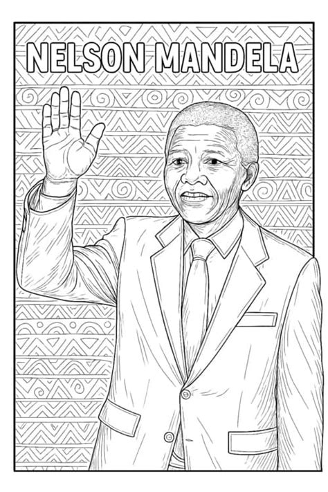 Nelson Mandela Coloring Shee