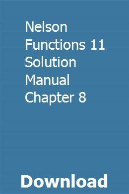 Nelson functions 11 solutions manual chapter 4. - Guide to the draper manuscripts by josephine l harper.