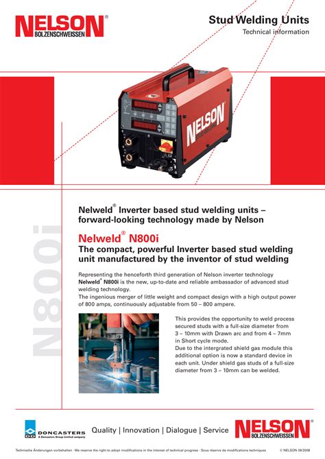 Nelson stud welder ncd 150 manual. - Yemens country studies area handbook series.
