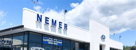 Nemer ford. The Finance team at Nemer Ford is happy to help you. Skip to main content; Skip to Action Bar; Sales: 518-742-8104 Service: 518-742-8105 Parts: 518-742-8103 . 323 Quaker Road, Queensbury, NY 12804 Homepage Value Your Trade; New Vehicles Show New Vehicles. View All New Vehicles; 