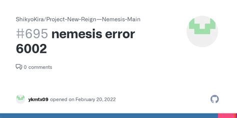 Nemesis error 6002 fix.  Another tip for when you use MO2 with Nemesis, is that even wh...