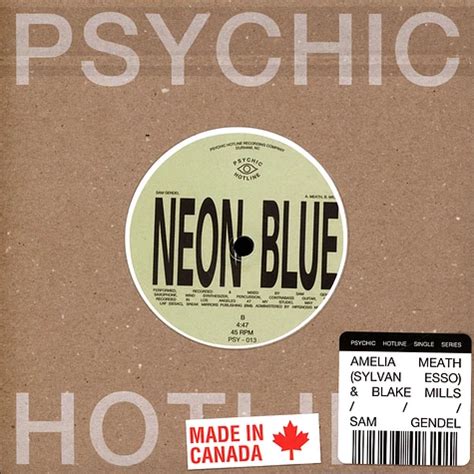 Neon Blue Amelia Meath & Blake Mills / Sam Gendel Psychic …