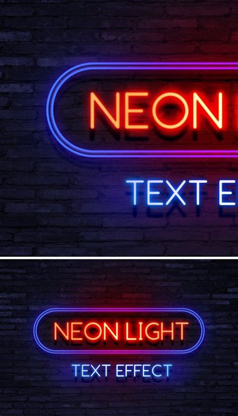Neon Light Text Effect Graphicsfuel