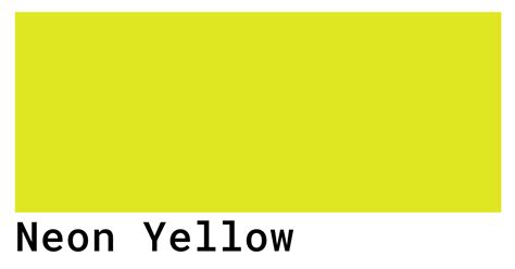 Neon Yellow Color Codes The Hex, RGB and CMYK Values That You Need