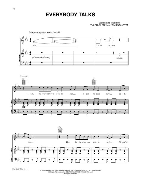 Neon trees everybody talks chords.  Play along with original audio Jun 24, 2...