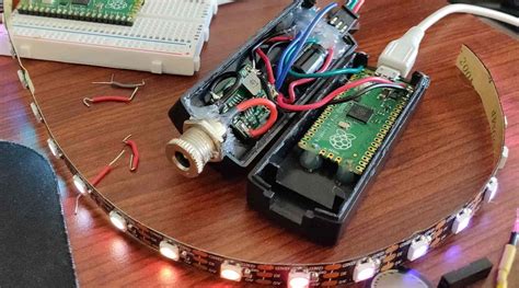 Neopixel controller board.  The Device page shows the NeoPixel component.  (7) neopix...