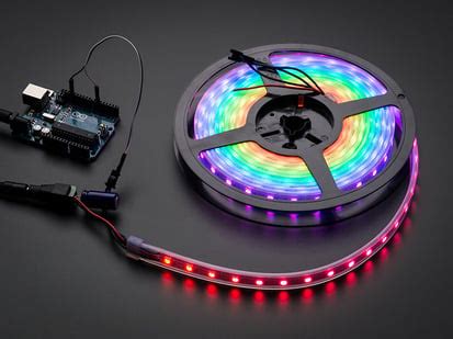 Neopixel led strip.  Product Description 60 LED NeoPixel Digital RGB LED Weatherproof Strip NO...