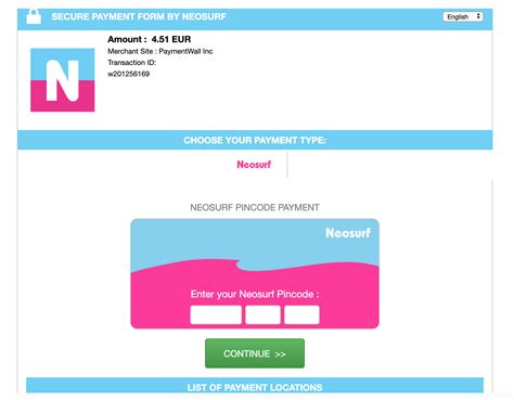 Neosurf Canada payment