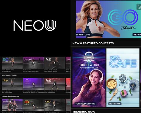 Neou fitness. the online fitness studio you’ve been waiting for $ 59. 99 /yr /year. 30-day free trial. we make it easier to start moving. Designed to inspire you every step of the way. discover what moves you. With thousands of classes from 5 minutes to 90, yoga to bootcamp, and beginner to advanced, your old workout routine doesn't stand a chance. 