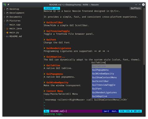 Neovim screenshots.  They may use unreleased features, third-party UIs, plugins...