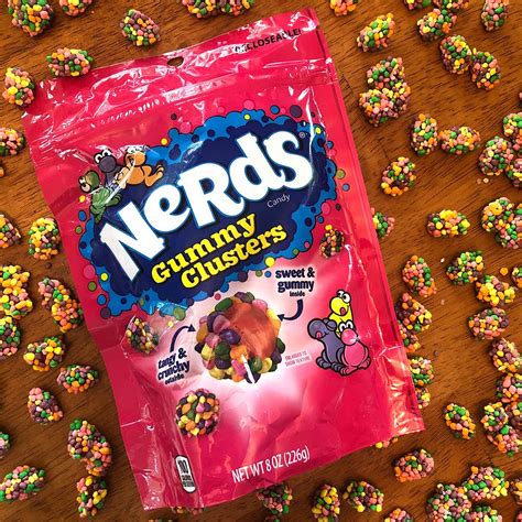 5. Nerd Gummy Clusters edibles. Indulge your inner nerd with gummy clusters that combine the best of both worlds – tangy and sweet. These gummies are not only infused with THC but also dotted with colorful nerds …. 