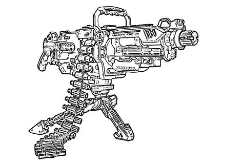 Nerf Gun Coloring Pages Coloring Home
