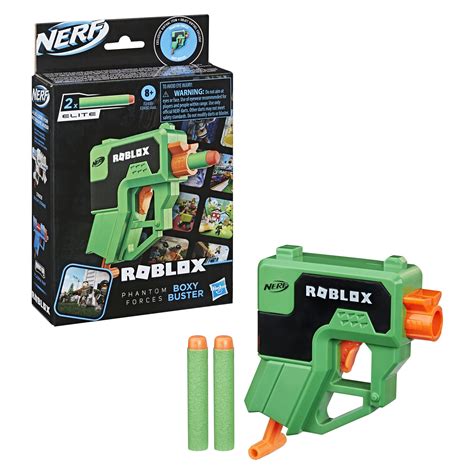 Nerf Roblox Phantom Forces: Boxy Buster Dart Blaster, Mango de ...