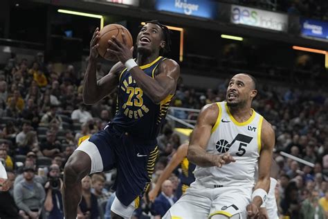 Nesmith leads six Pacers in double figures as Indiana pulls away from Utah 134-118