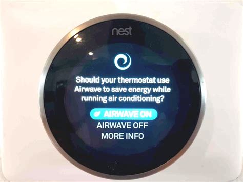 The thermostat’s Airwave feature shuts off your AC compressor early but leaves the fan running, using leftover cold air to cool your home for a short while. This cuts your cooling costs by up to 30 percent, and the Nest Learning Thermostat enters this mode automatically when the conditions are right..