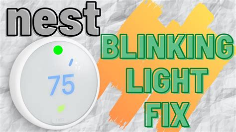 Contact a local Pro to service your system and check your thermostat wiring. 2. Blinking green light on your thermostat. A blinking green light near the top of your Nest thermostat’s display means that it’s updating the software, starting up, or restarting. Typically, this will only last a minute or two..