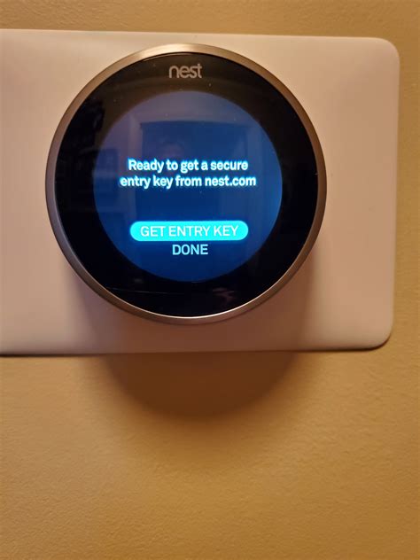 Remove your Nest thermostat from the base. Line up the pin connector and place the Nest back on its base. You should hear a clicking sound if the alignment is correct. Wait for the thermostat to come online again. The software update may run again at that point, but the steady green light should be gone. 2.. 