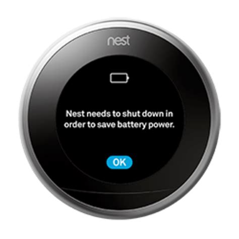 The color of the light will depend on the battery level of the thermostat when you charge it. Usually, your thermostat will take about half an hour to recharge. But if the battery is fully drained, it can take as long as 2 hours to recharge. Nest thermostat USB compatibility: Micro-USB port. Nest Thermostat E; 3rd gen Nest Learning Thermostat.