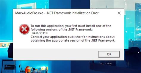 Net Framework 30319 Error