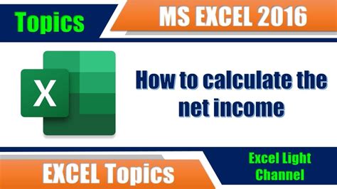 Net Income: How to Calculate Net Income - YouTube