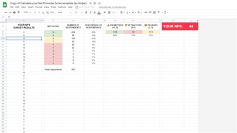 Net Promoter Score template Lido Spreadsheets
