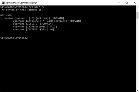 Net User Command Examples Options Switches More 