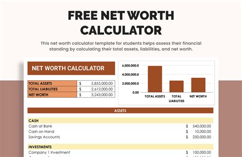 Net Worth Calculator For Excel