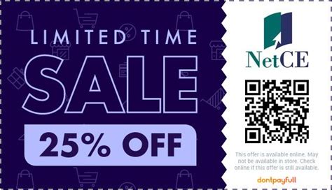 NetCE Coupon Codes 2024 - 35% Off. We have 12 active NetCE Promo Codes and 36 coupons, The best one is updated May 2024, All NetCE coupons will save up to 60% Off, Please get one of them when you're shopping at NetCE; CouponBind help you'll get the best price on item you want to buy. All Offers 36. Code 12. Deal 24.. 